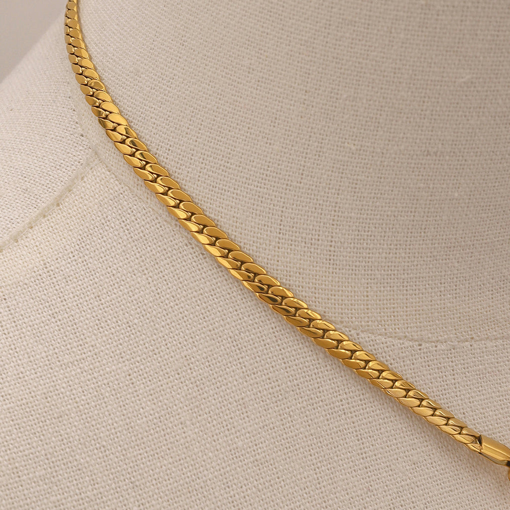 Diamond Heart Pendant Necklace – Letter Clavicle Chain
