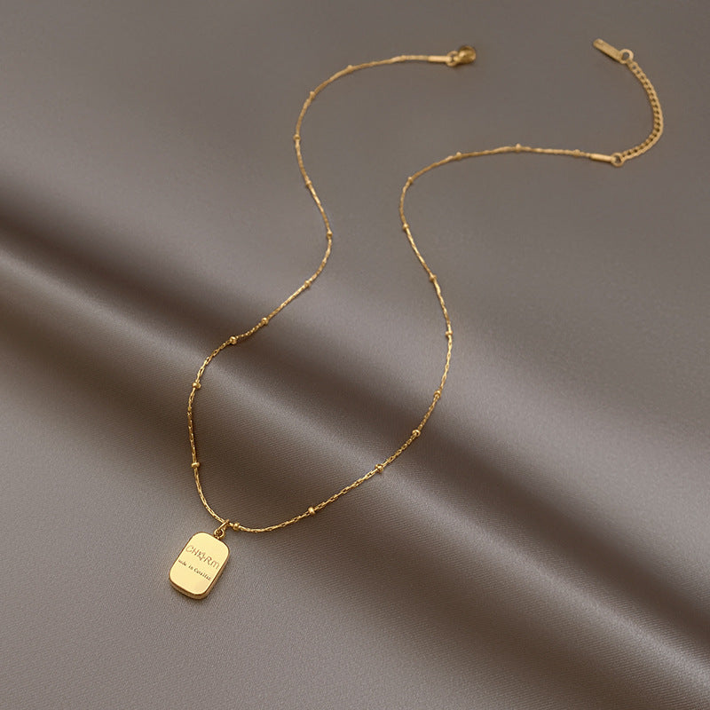 14K  Letter Double Sided  Coin Necklace