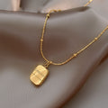 14K  Letter Double Sided  Coin Necklace