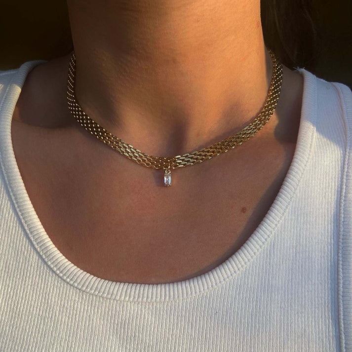 Lumina Multicolor Crystal Woven Necklace