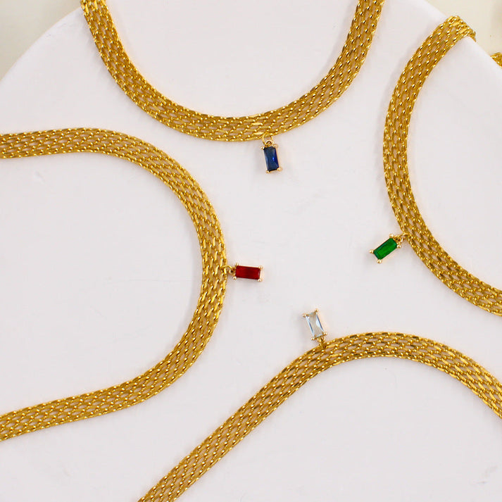 Lumina Multicolor Crystal Woven Necklace
