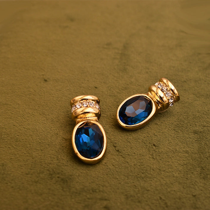 Aurora Y-Shaped Snake Chain Necklace – Natural Sapphire