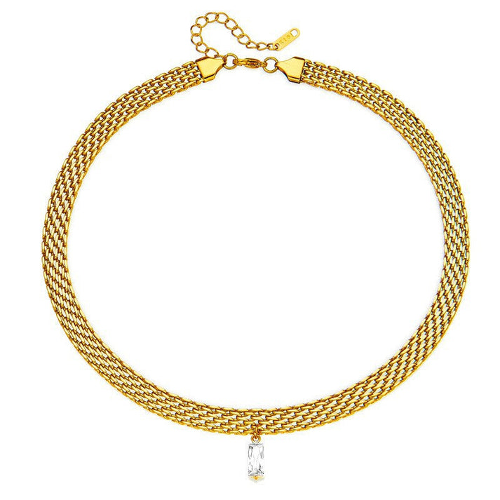 Lumina Multicolor Crystal Woven Necklace
