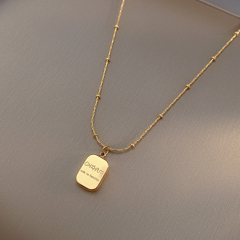 14K  Letter Double Sided  Coin Necklace