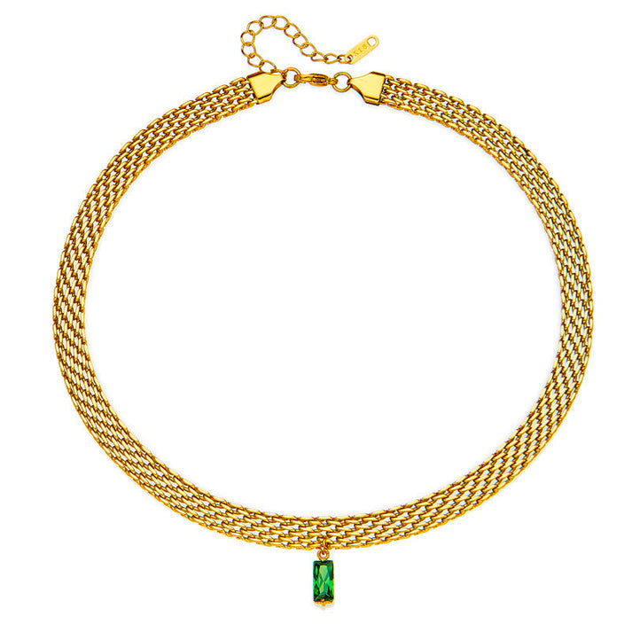 Lumina Multicolor Crystal Woven Necklace